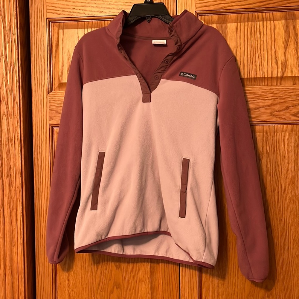 Columbia purple fleece jacket. Size large
